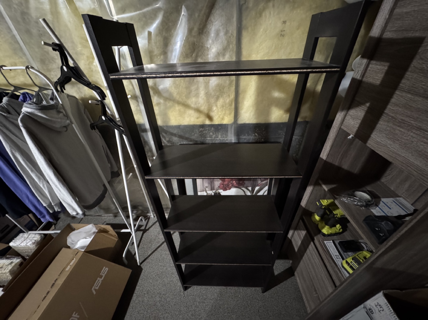 Black 5-Shelf Bookcase - photo 2