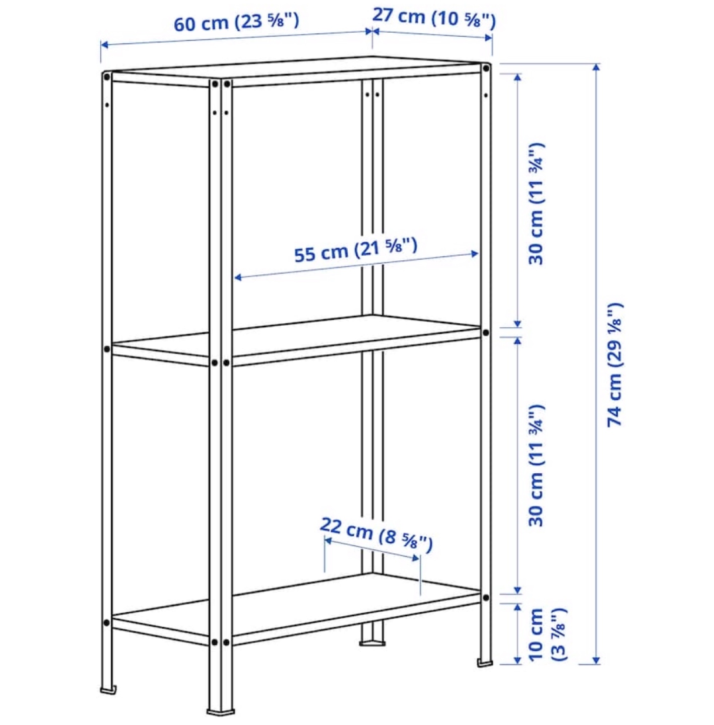 IKEA 3-Tier Shelving Unit - photo 2