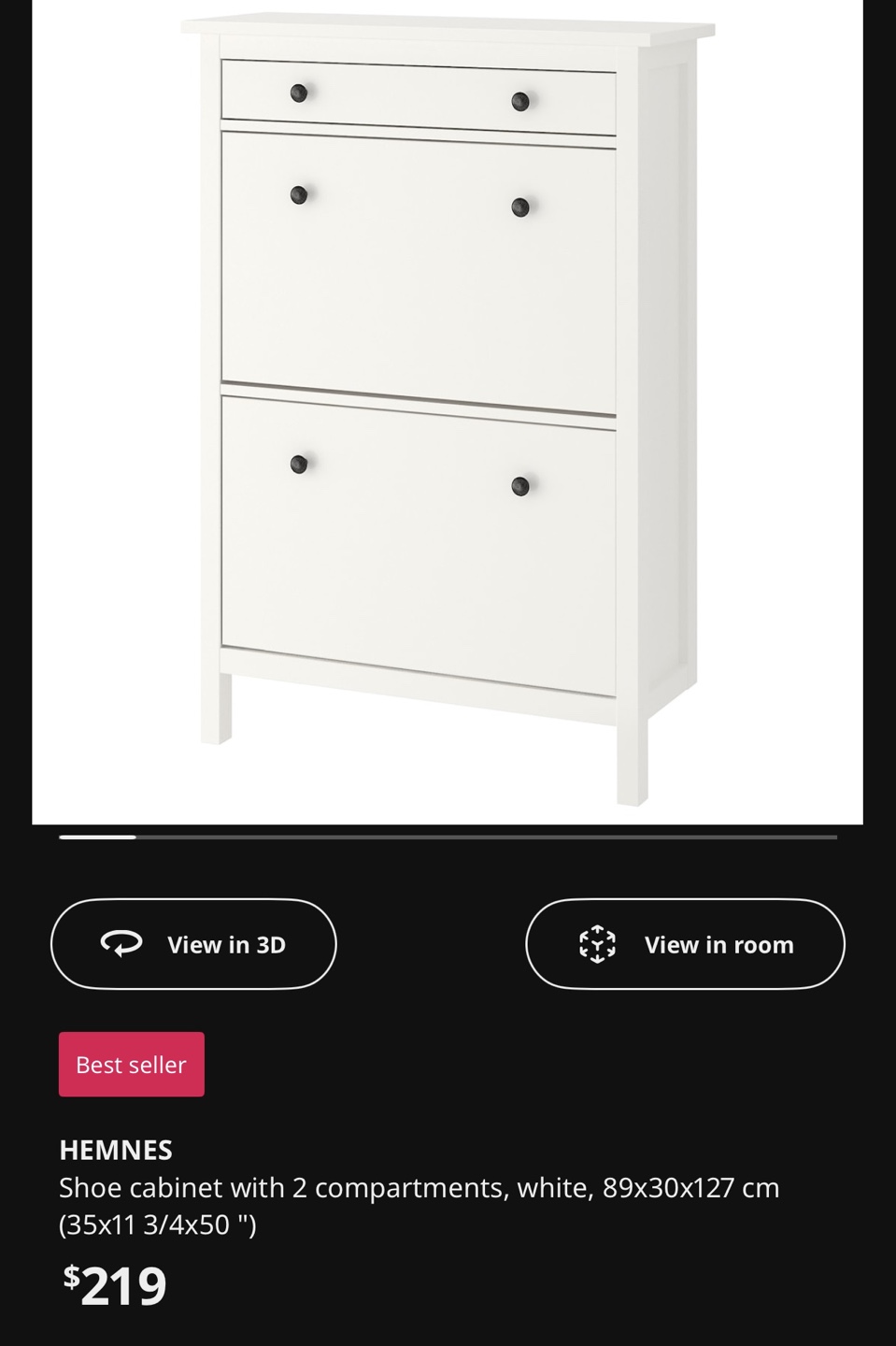 IKEA Shoe Cabinet - price negotiable for quick pickup - photo 3