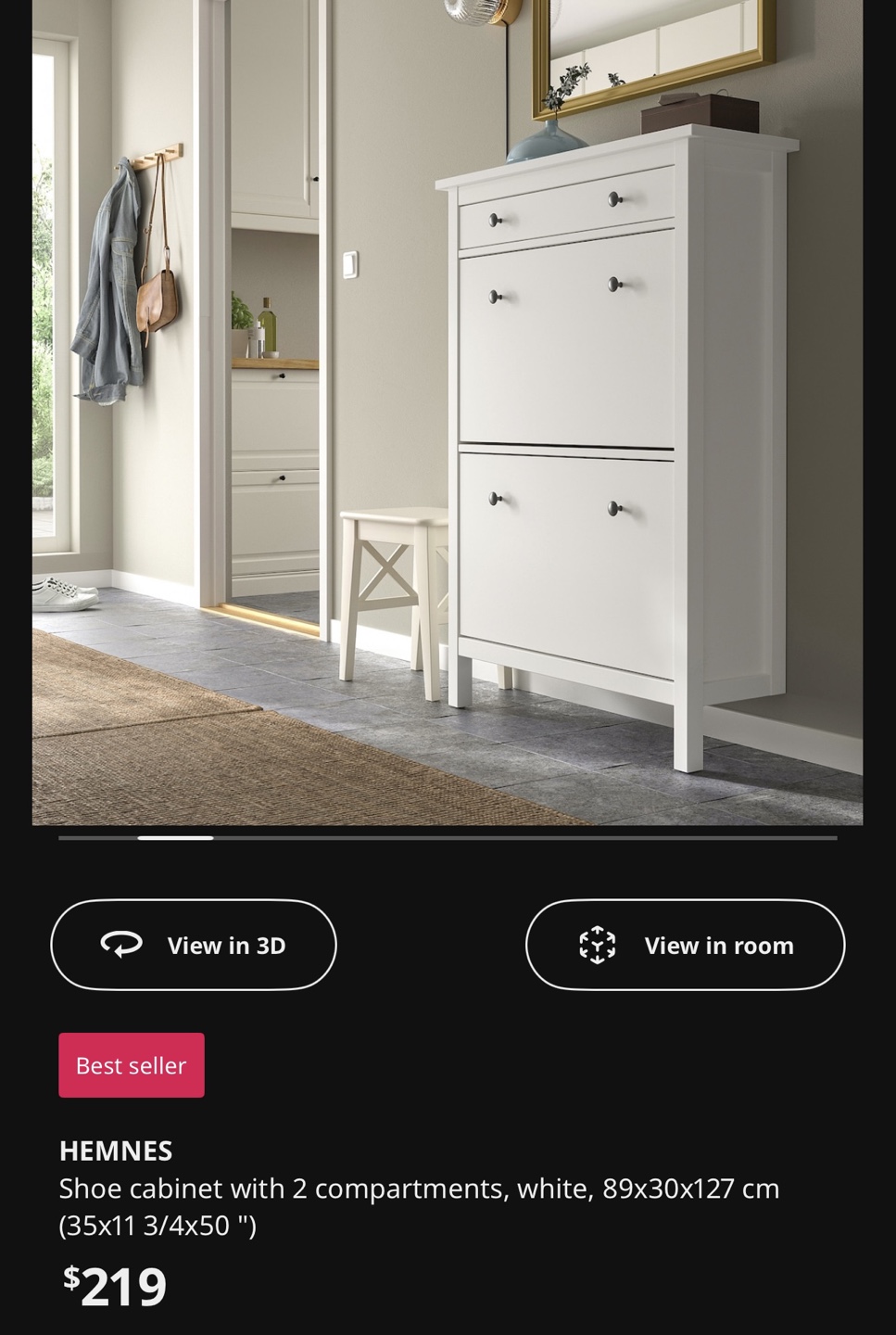 IKEA Shoe Cabinet - price negotiable for quick pickup - photo 4
