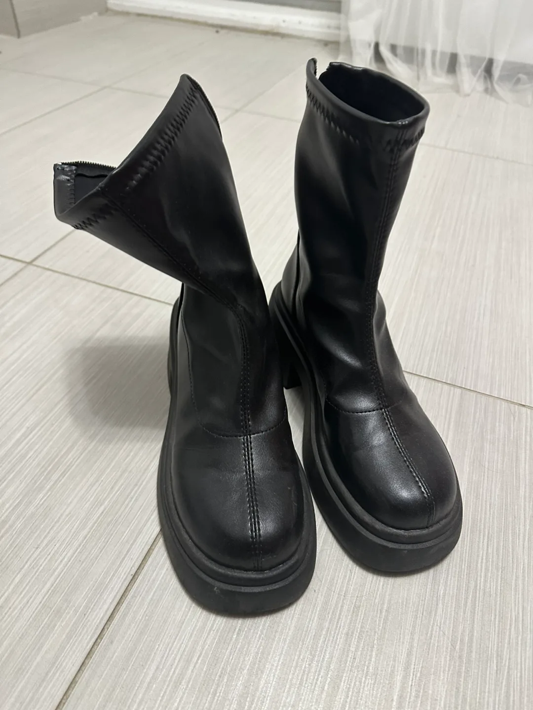 Black Platform Ankle Boots thumbnail