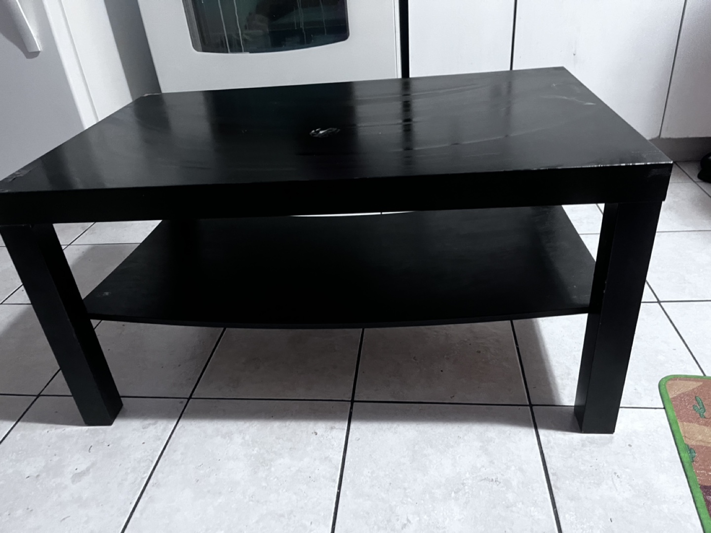 Black Coffee Table with Shelf - photo 2