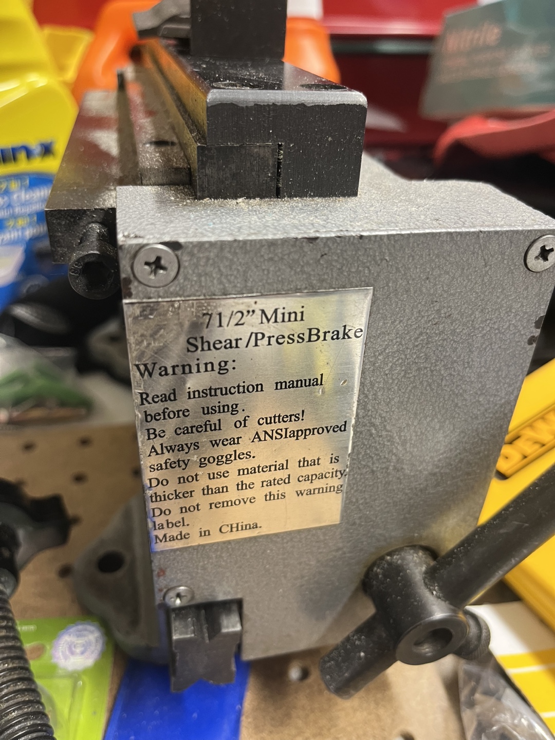 7 1/2" Mini Shear/Press Brake