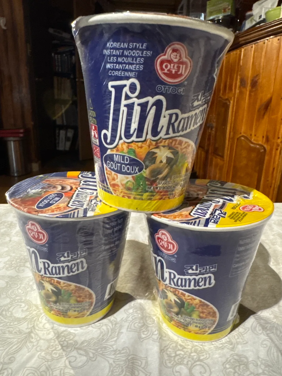3 Packs Ottogi Jin Ramen - Mild thumbnail