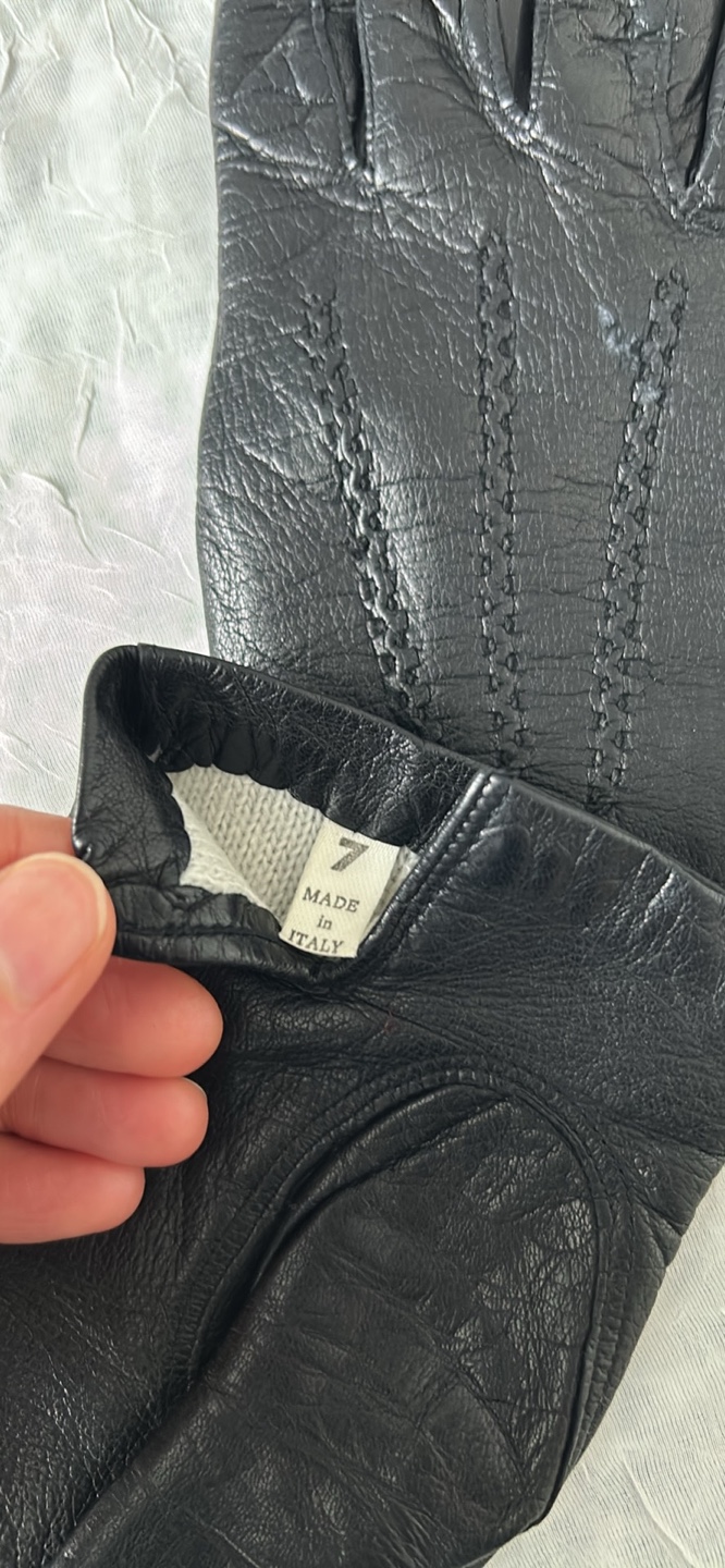 Black Leather Gloves - Made in Italy - photo 3