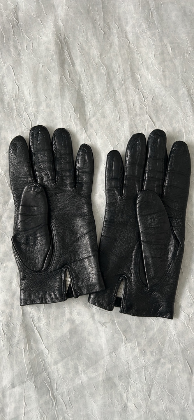 Black Leather Gloves - Made in Italy