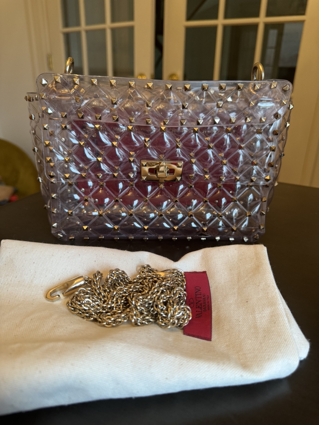 Valentino Garavani Rockstud Transparent Shoulder Bag