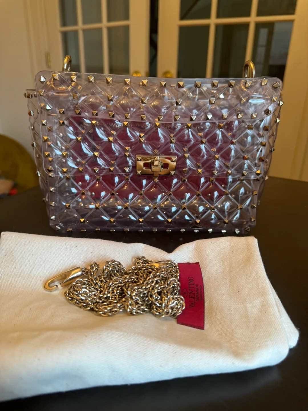 Valentino Garavani Rockstud Transparent Shoulder Bag