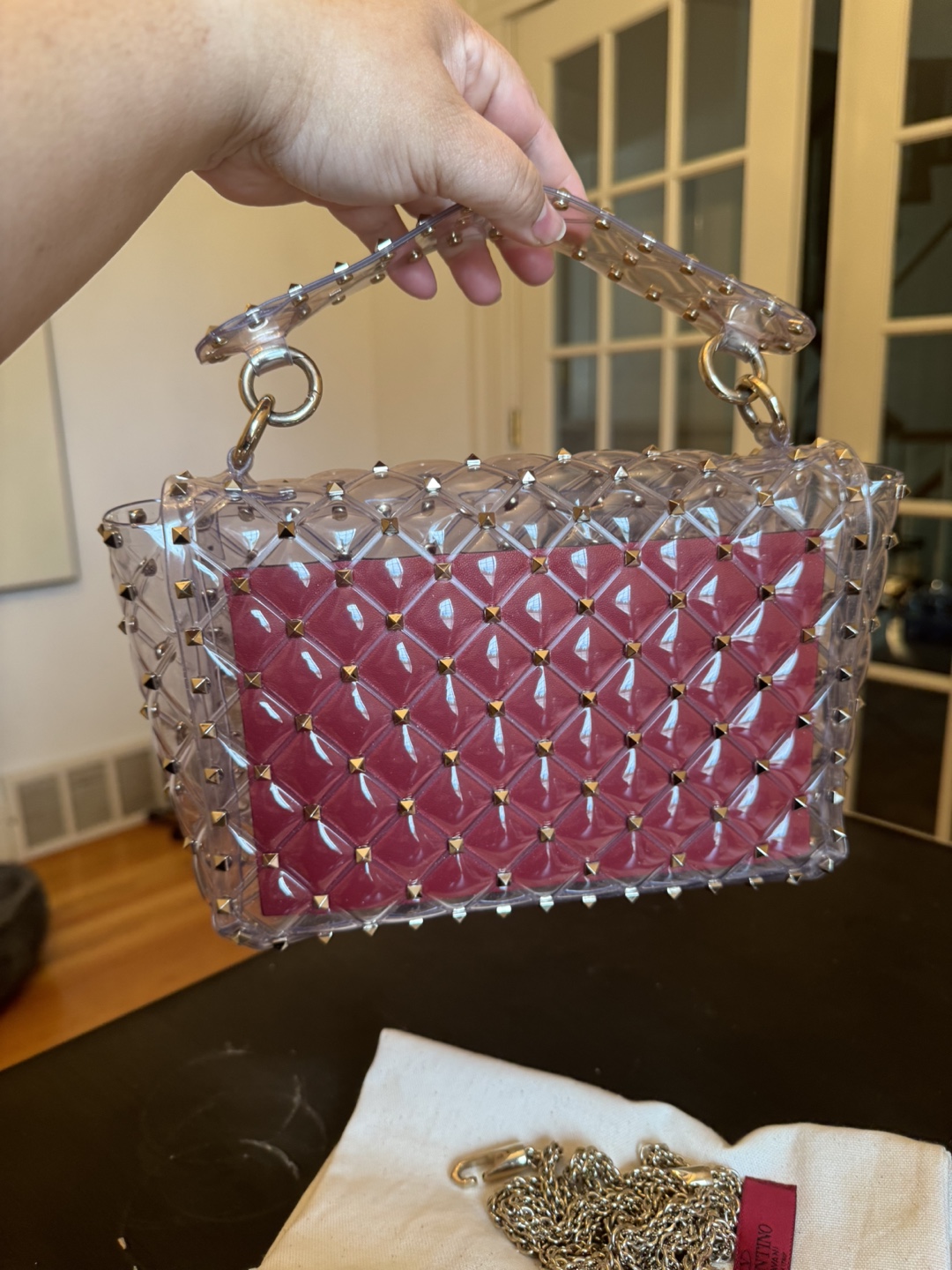 Valentino Garavani Rockstud Transparent Shoulder Bag - photo 3