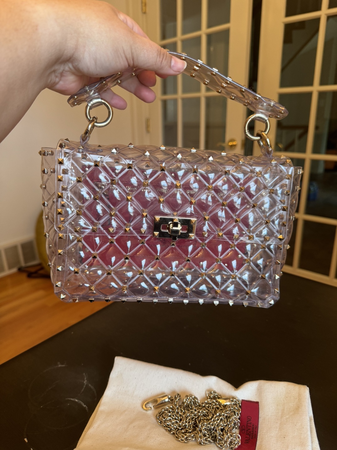 Valentino Garavani Rockstud Transparent Shoulder Bag - photo 2