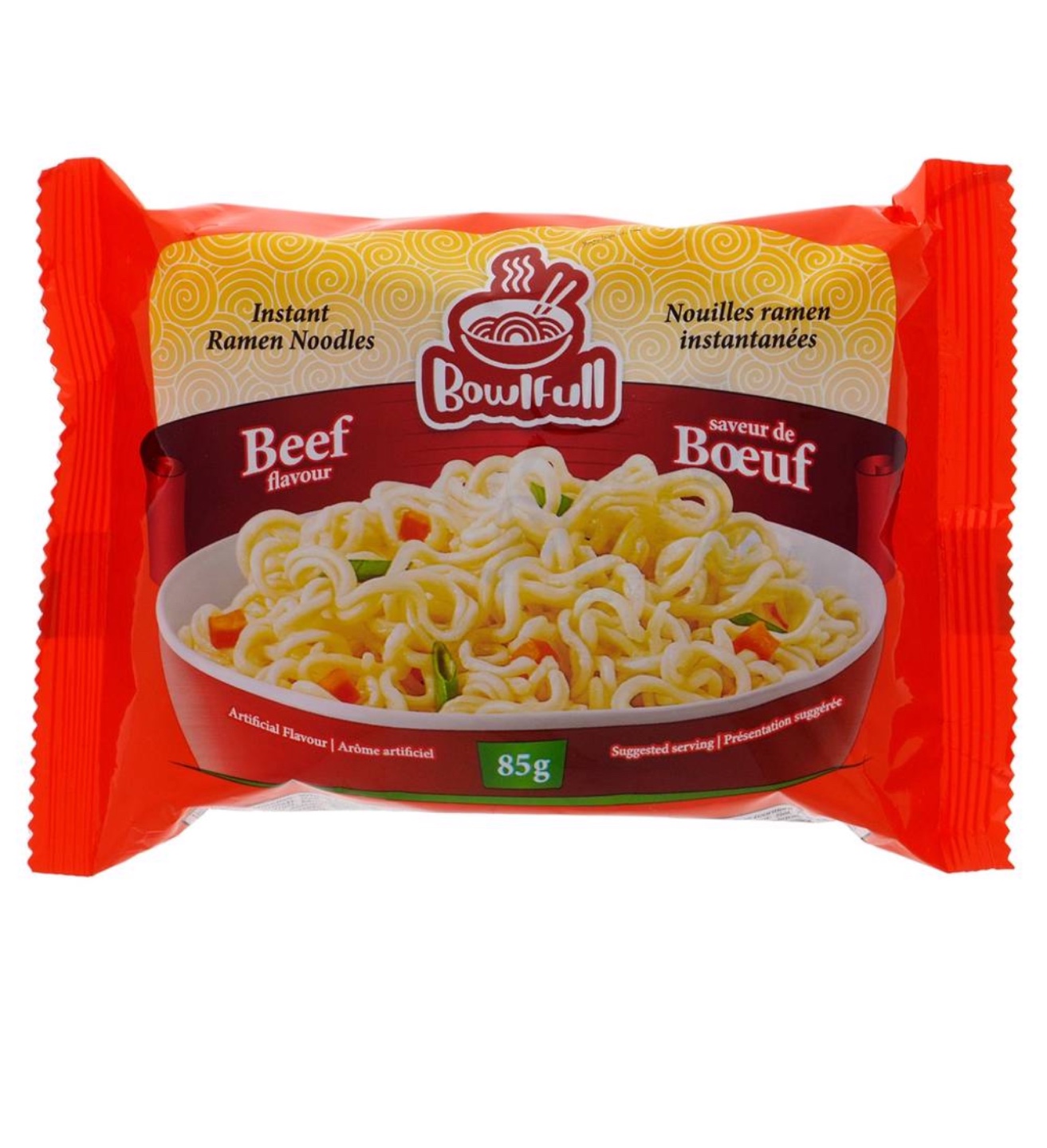 BowlFull Beef Flavour Instant Ramen Noodles