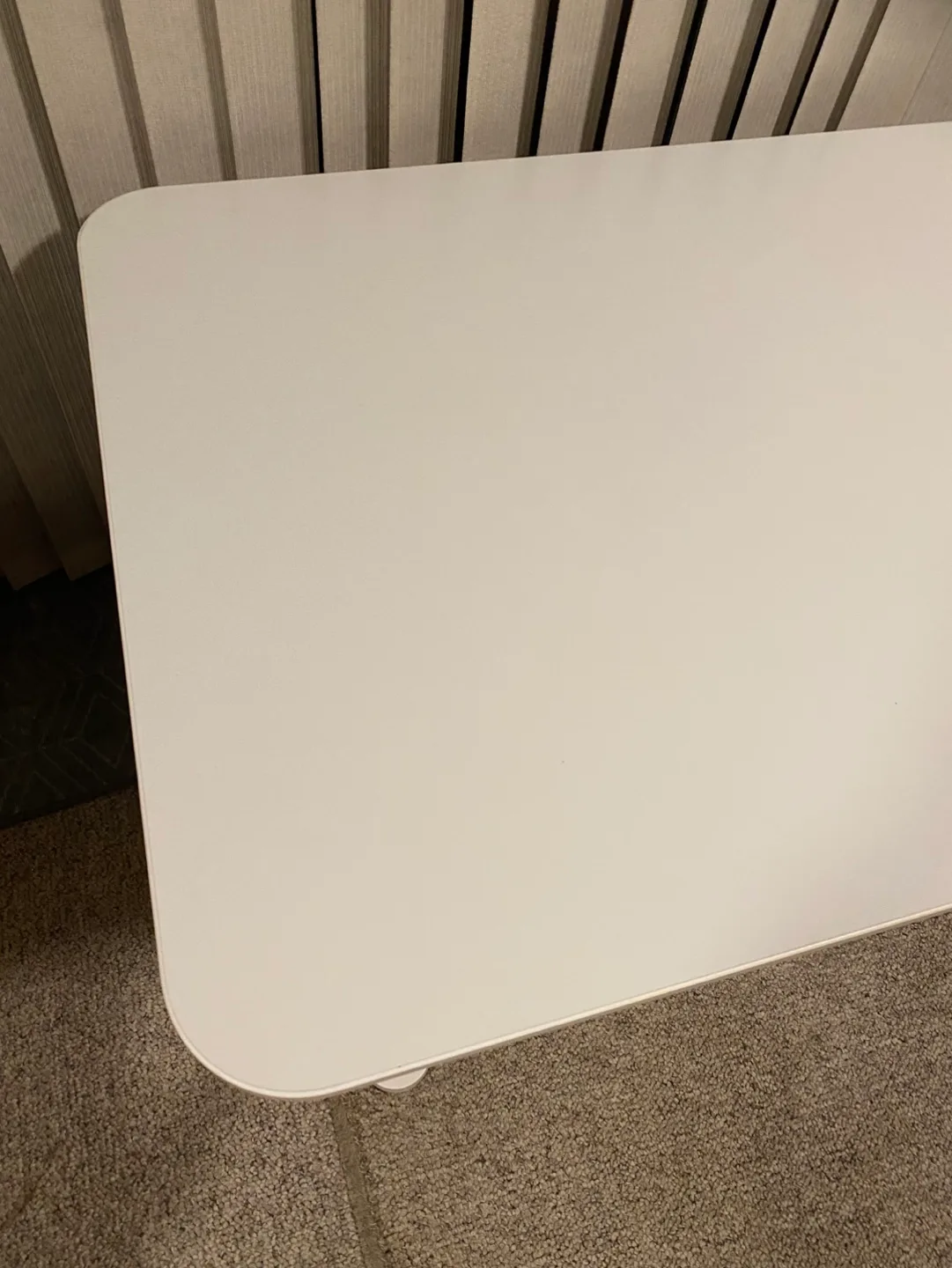 white adjustable ikea desk(delivery available) image indicator(2)