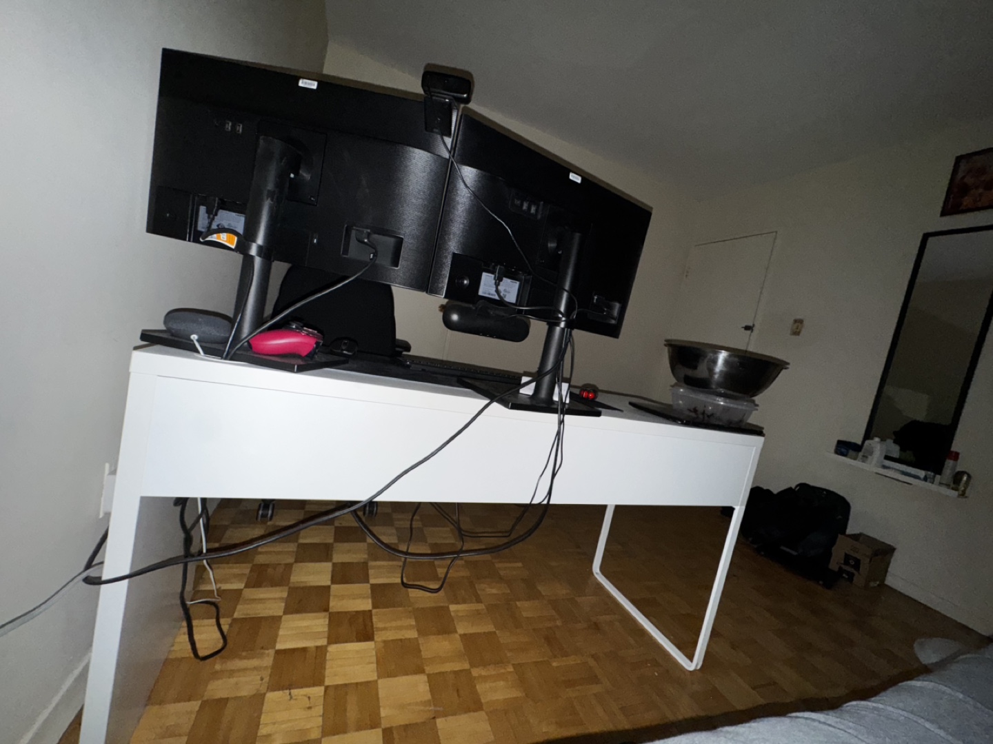 White ikea Micke Desk with Two Drawers - photo 4