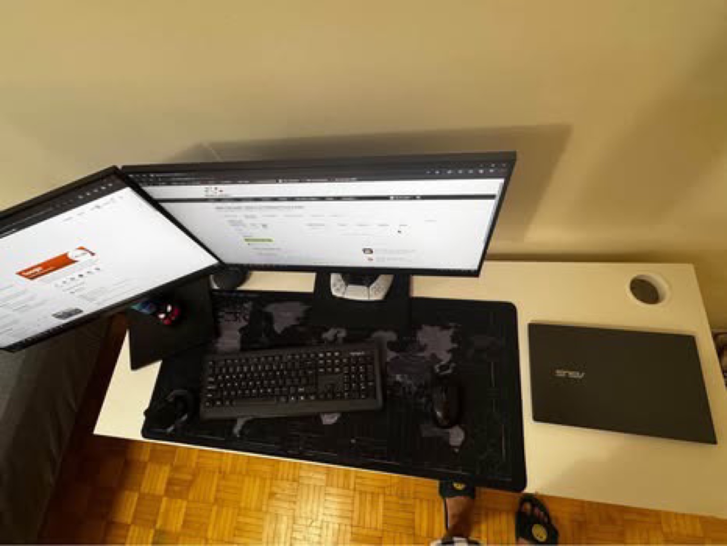 White ikea Micke Desk with Two Drawers - photo 2