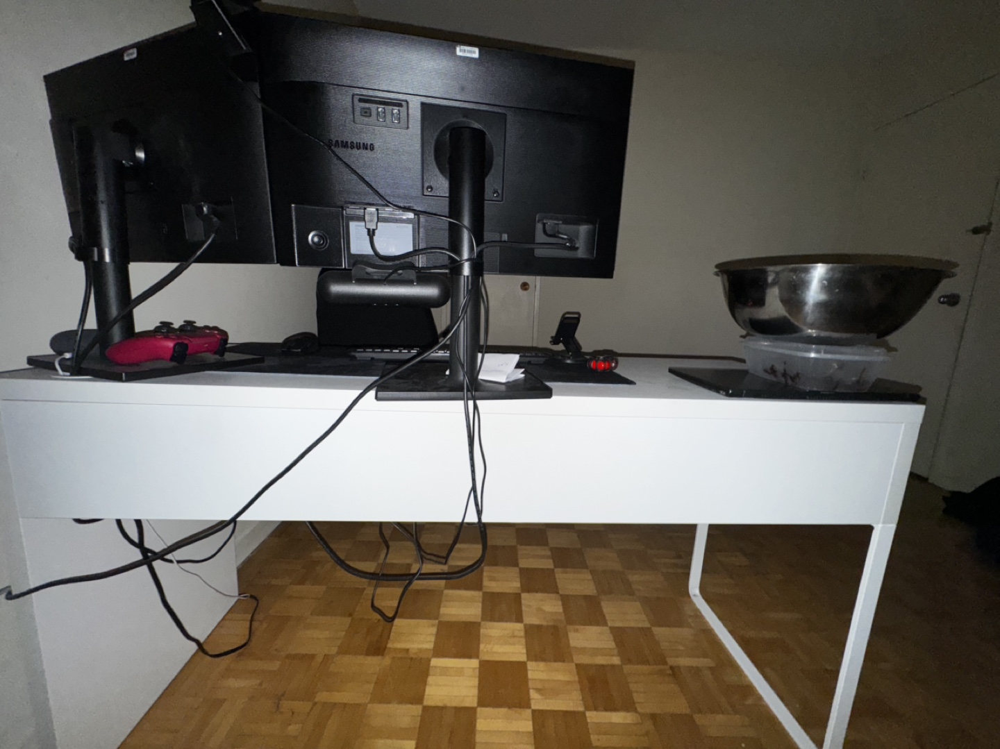 White ikea Micke Desk with Two Drawers - photo 3