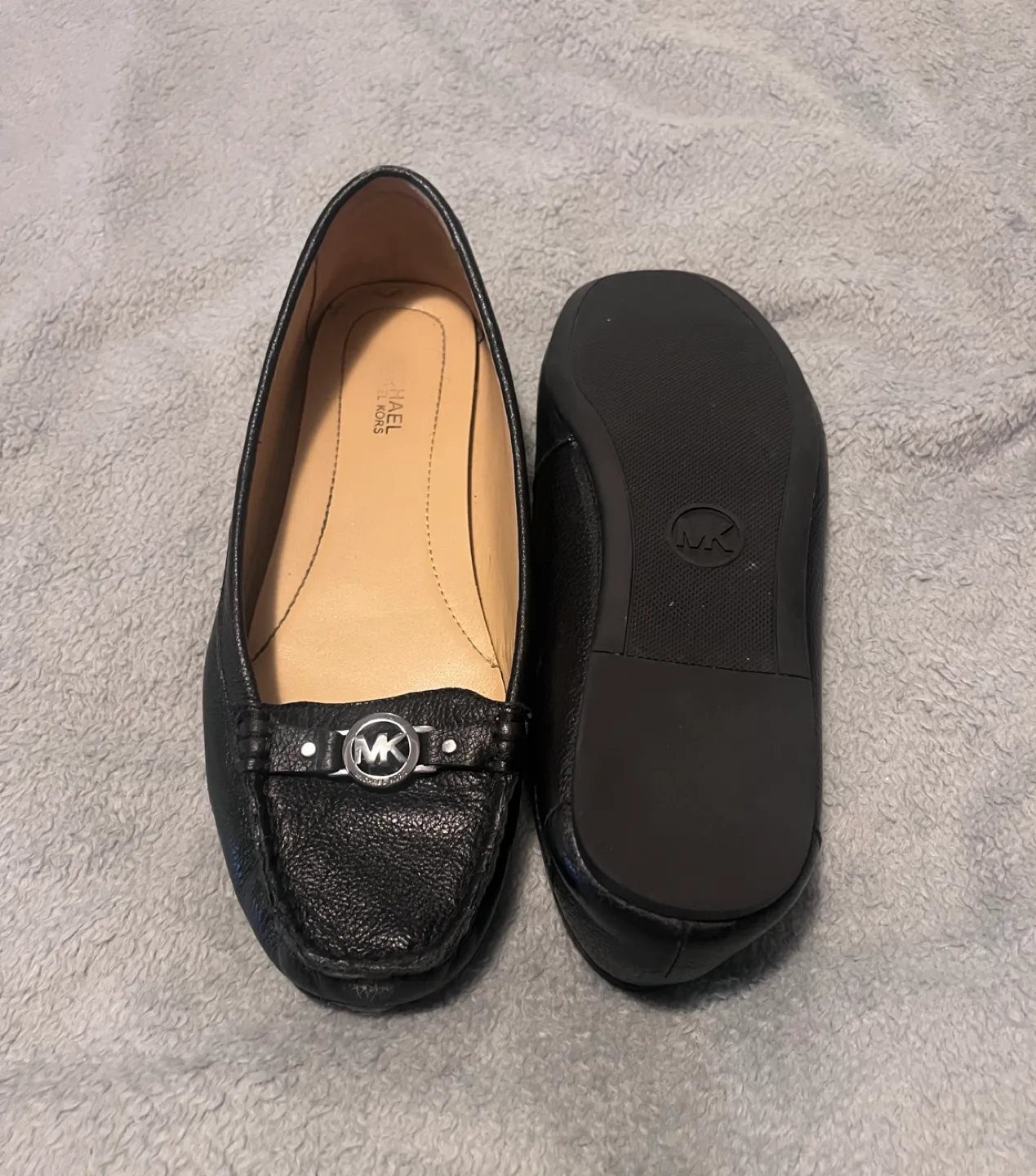 Michael Kors Black Leather Loafers image indicator(2)