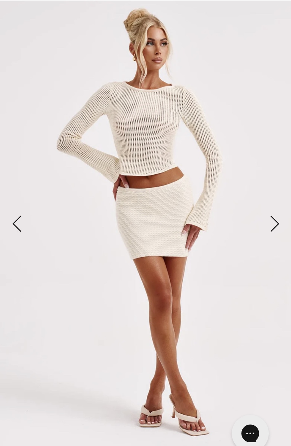 Babyboo Sabrina Knit Set - Size Small - Cream - photo 3