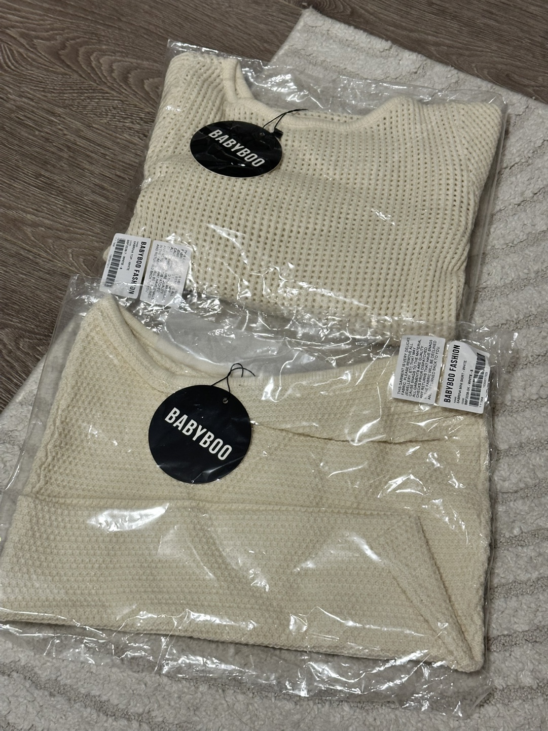 Babyboo Sabrina Knit Set - Size Small - Cream - photo 4