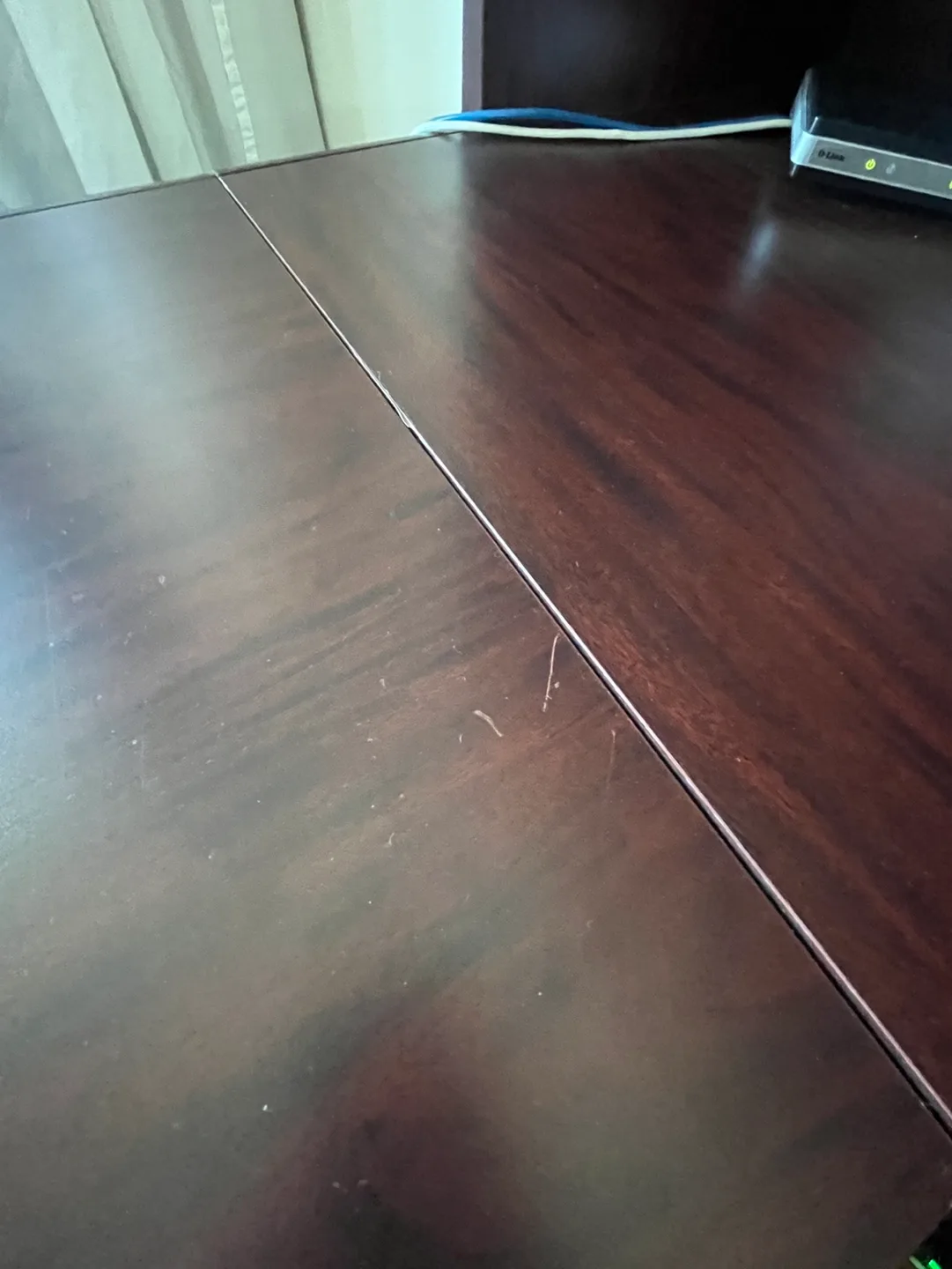 SALE Large Office Desk with hutch and 2 keyboard trays image indicator(10)