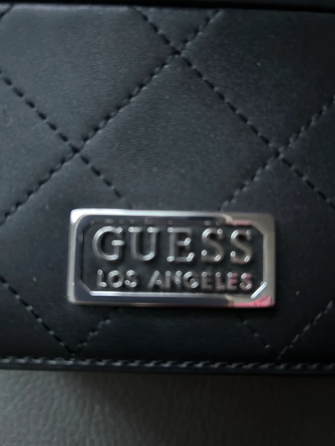 GUESS Los Angeles Black Quilted Crossbody Bag image indicator(3)
