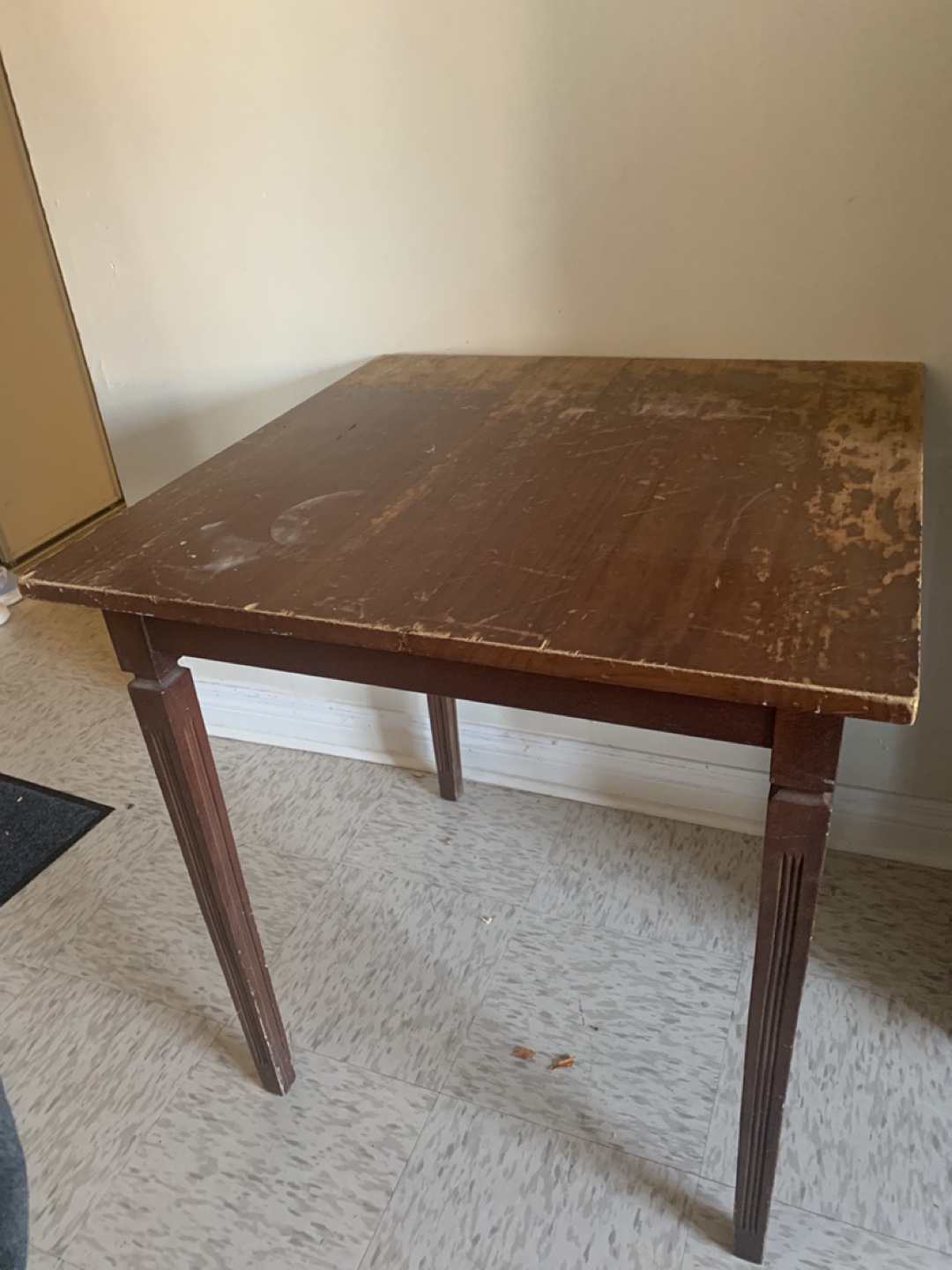Solid Vintage Wooden Square dinning Table - photo 2