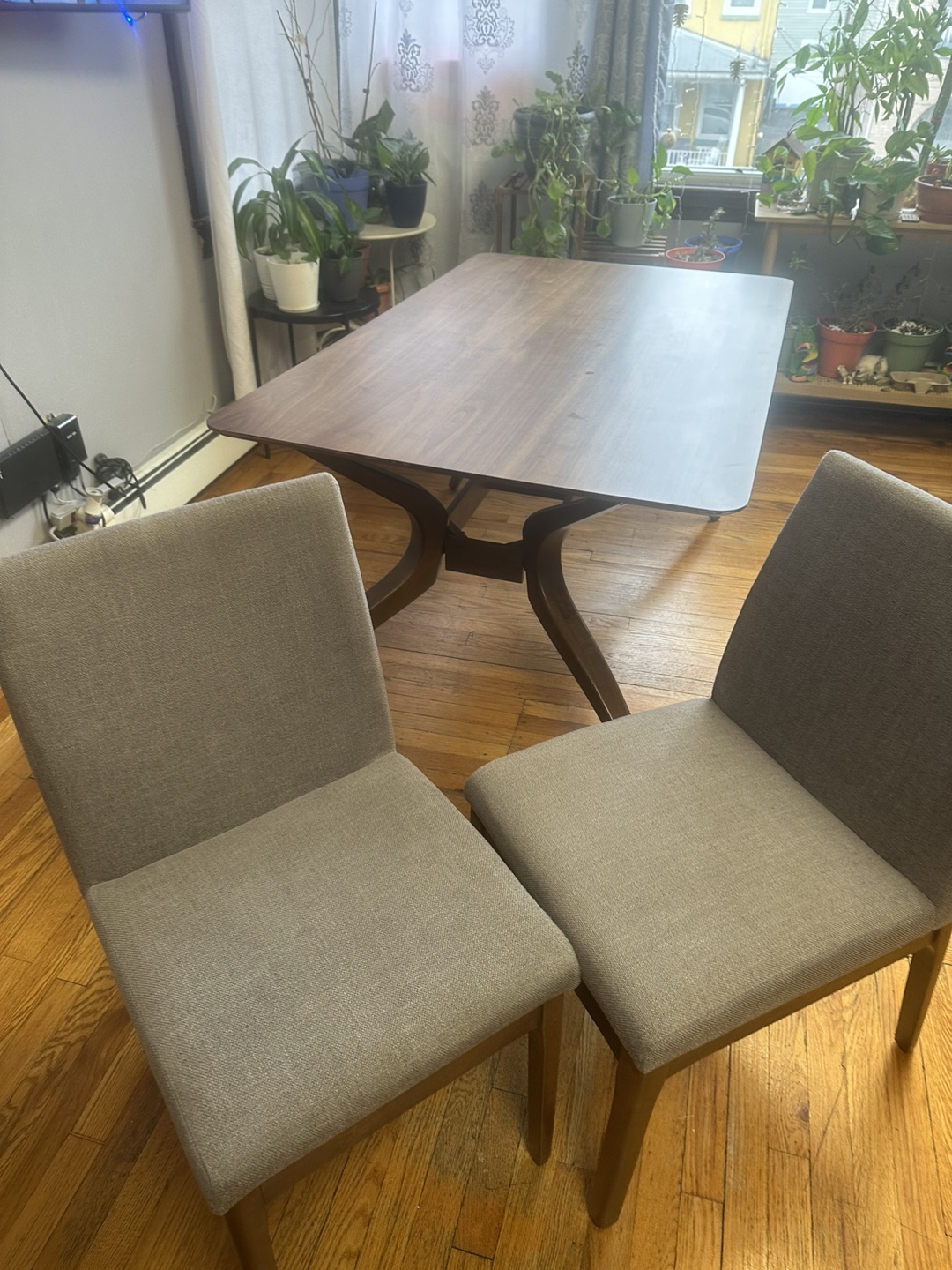 Mid-Century Modern Dining Set - Table and Two Chairs