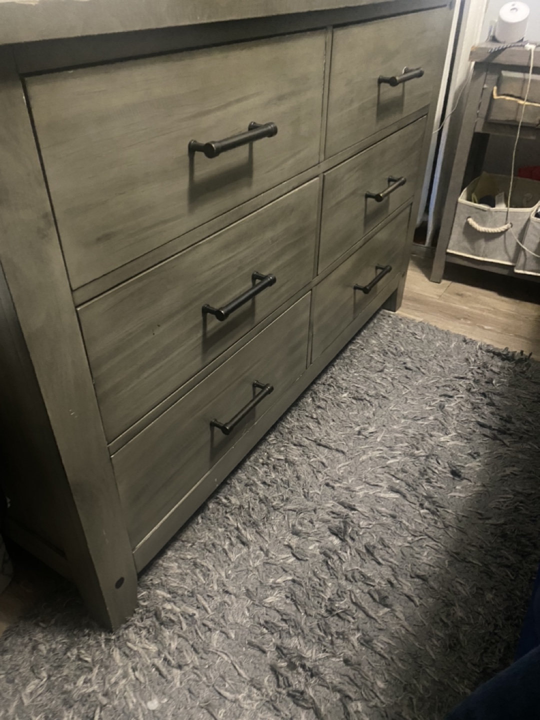 6-Drawer Dresser - Gray Farmhouse Style - photo 2