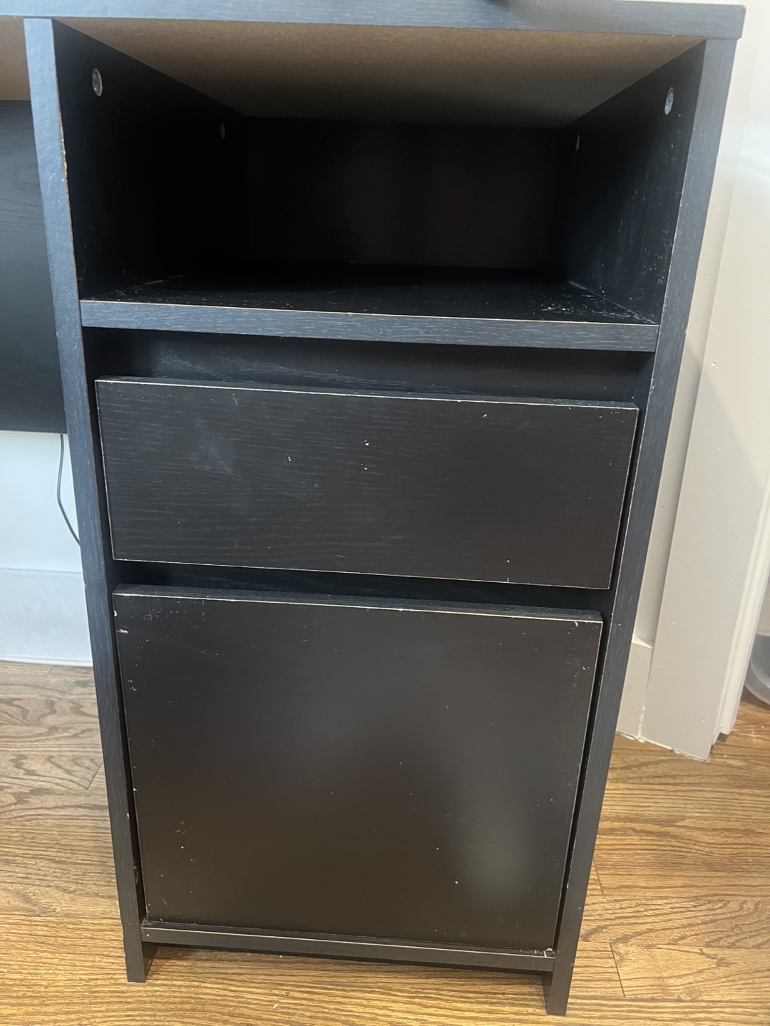 Black Computer Desk with Drawers - photo 2
