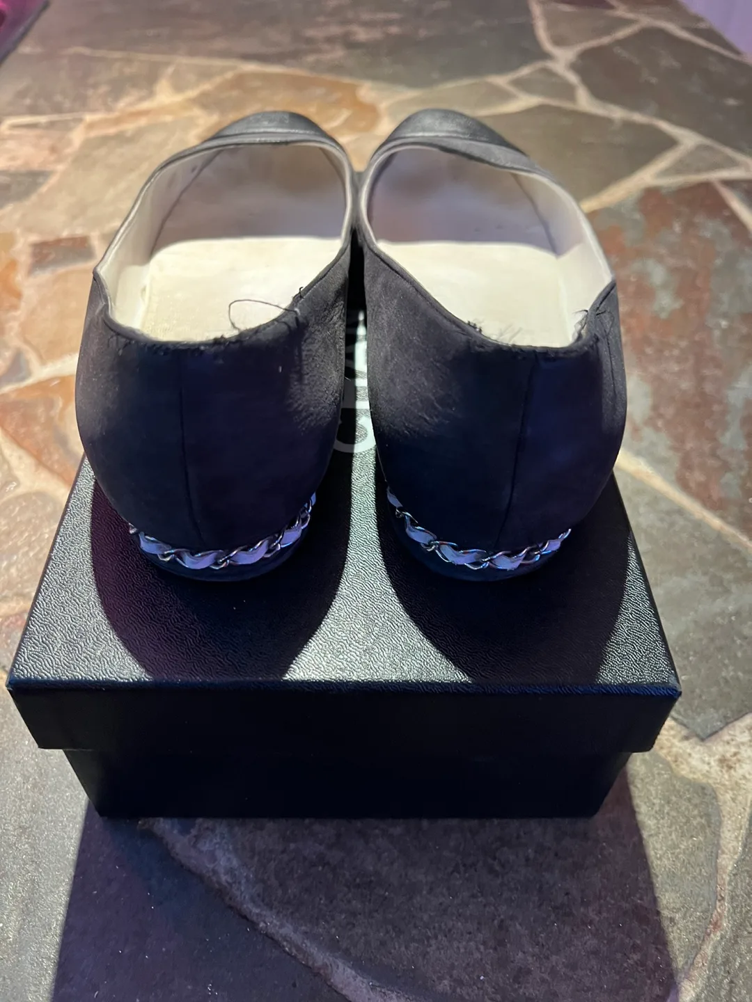 Chanel Ballerines Black Suede Flats (Women’s 8)(IFC) image indicator(4)