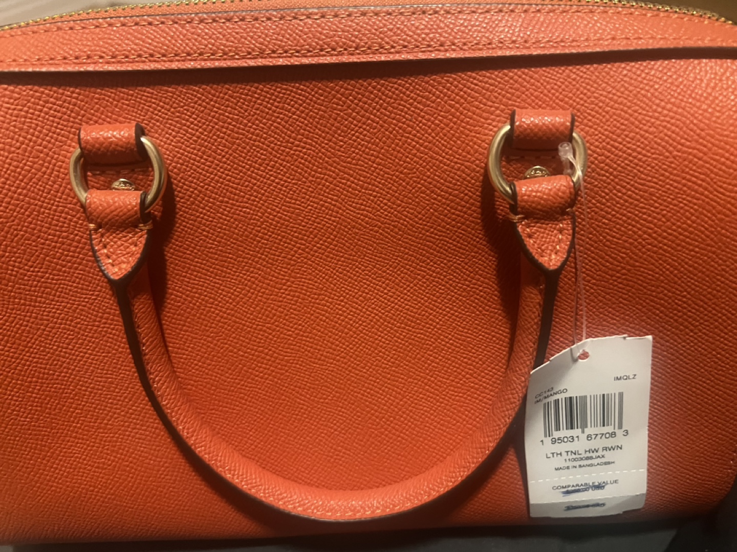 Coach Poppy Orange Leather Handbag - photo 2