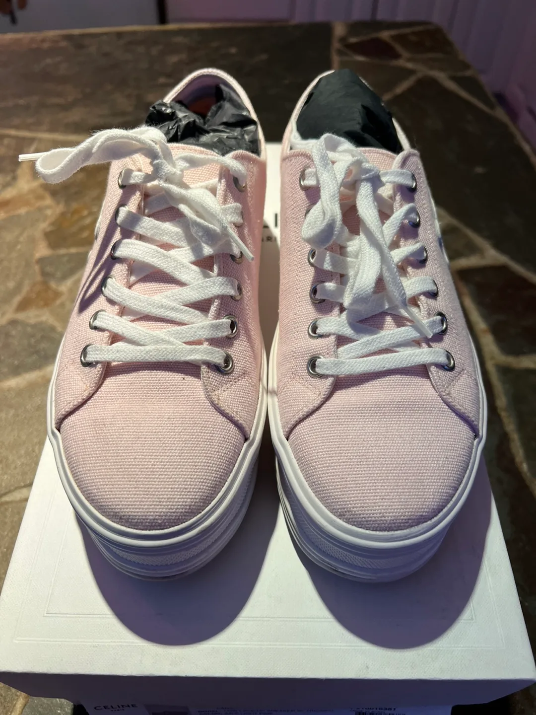 Celine Jane Triomphe Patch Platform Sneakers (Women’s 7.5)(BNIB) image indicator(2)