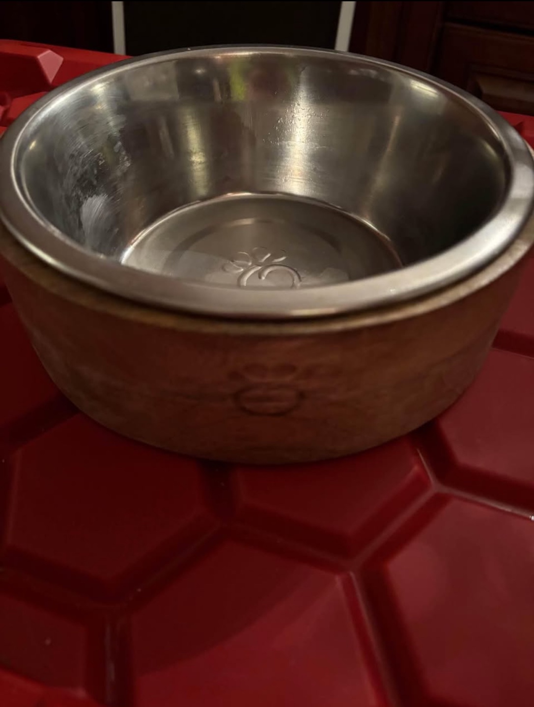 Pet Bowl with mango wood non slip ring