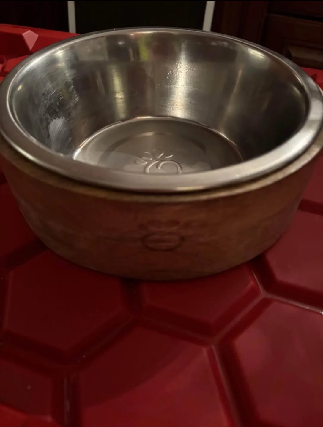 Pet Bowl with mango wood non slip ring thumbnail
