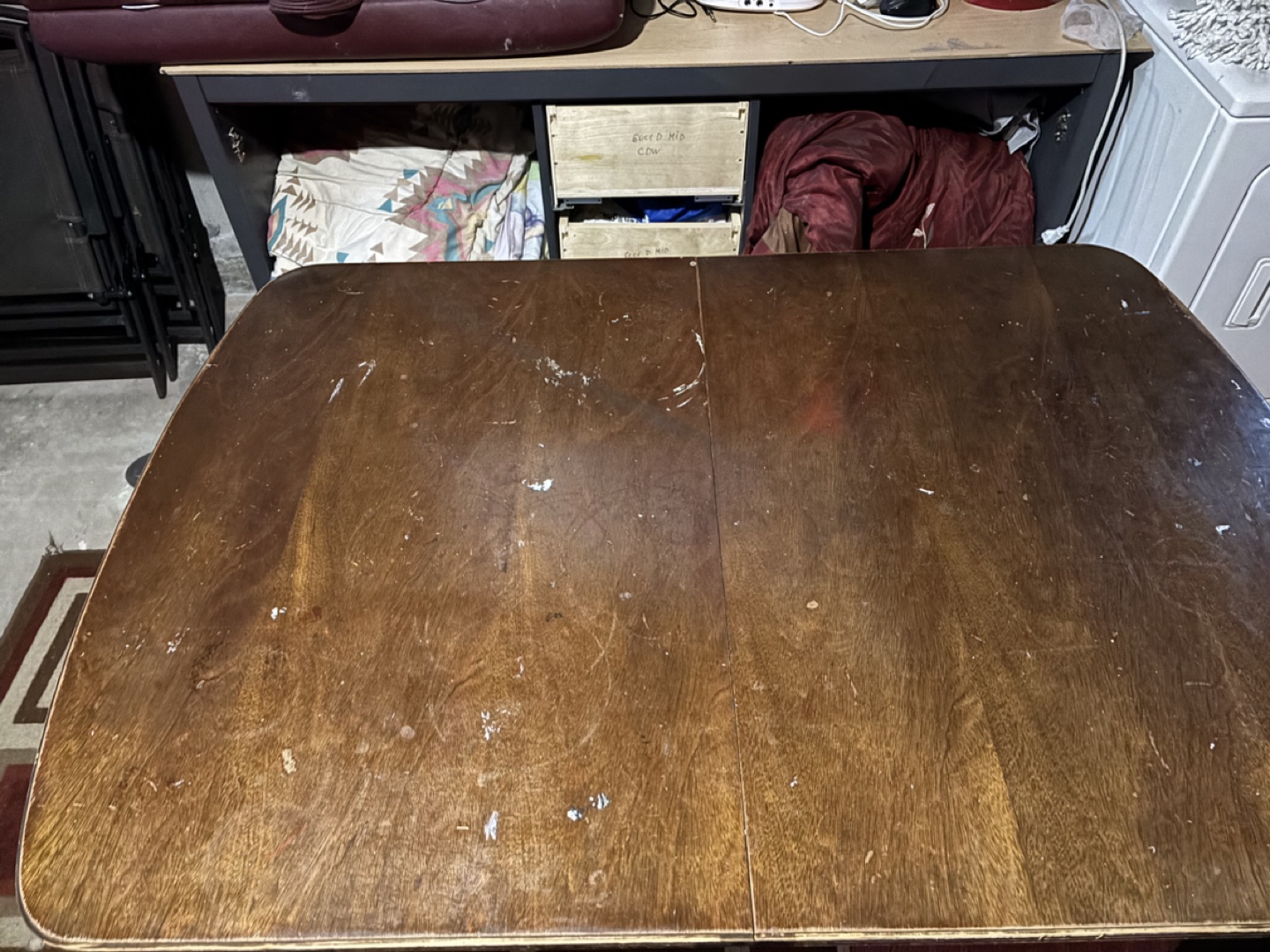 Vintage Wooden Drop-Leaf Dining Table - photo 2