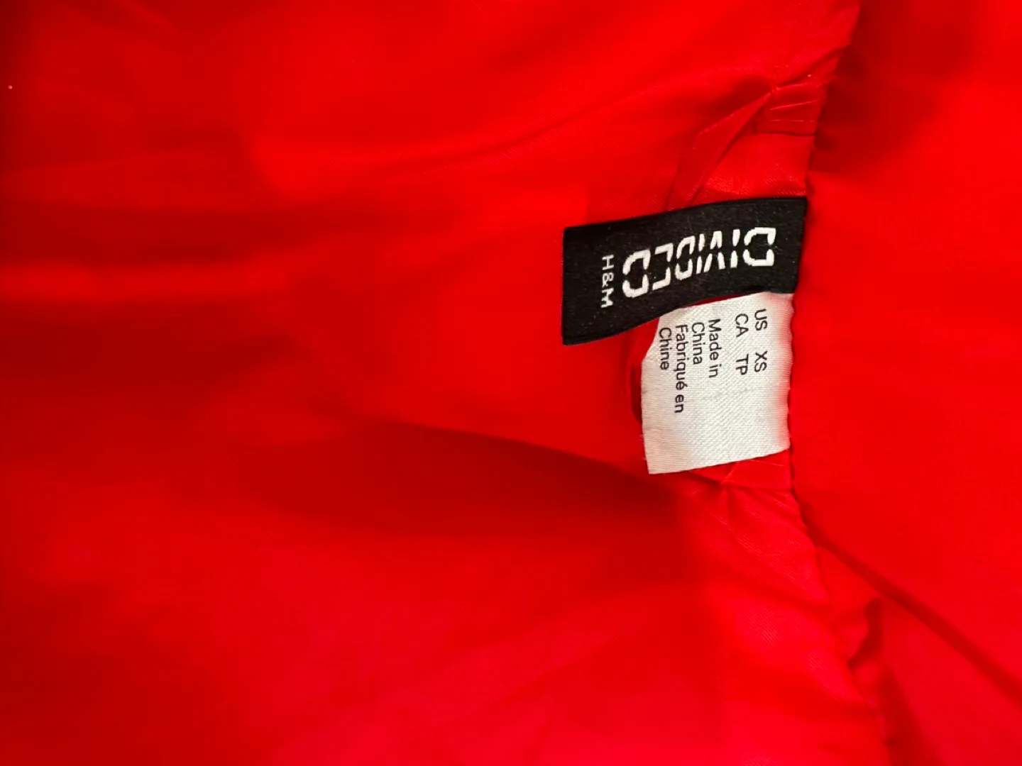 Women's Red Puffer Jacket - Size XS image indicator(2)