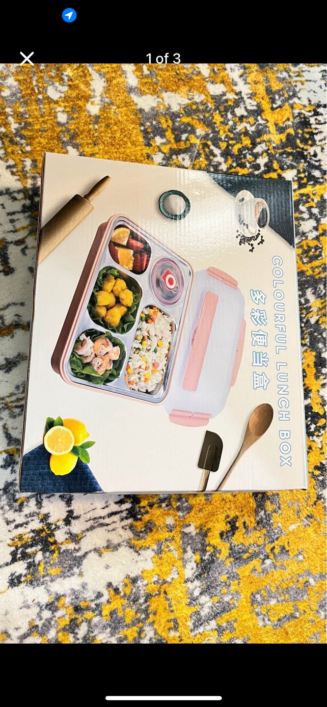 Pink Stainless Steel Bento Box with Lid