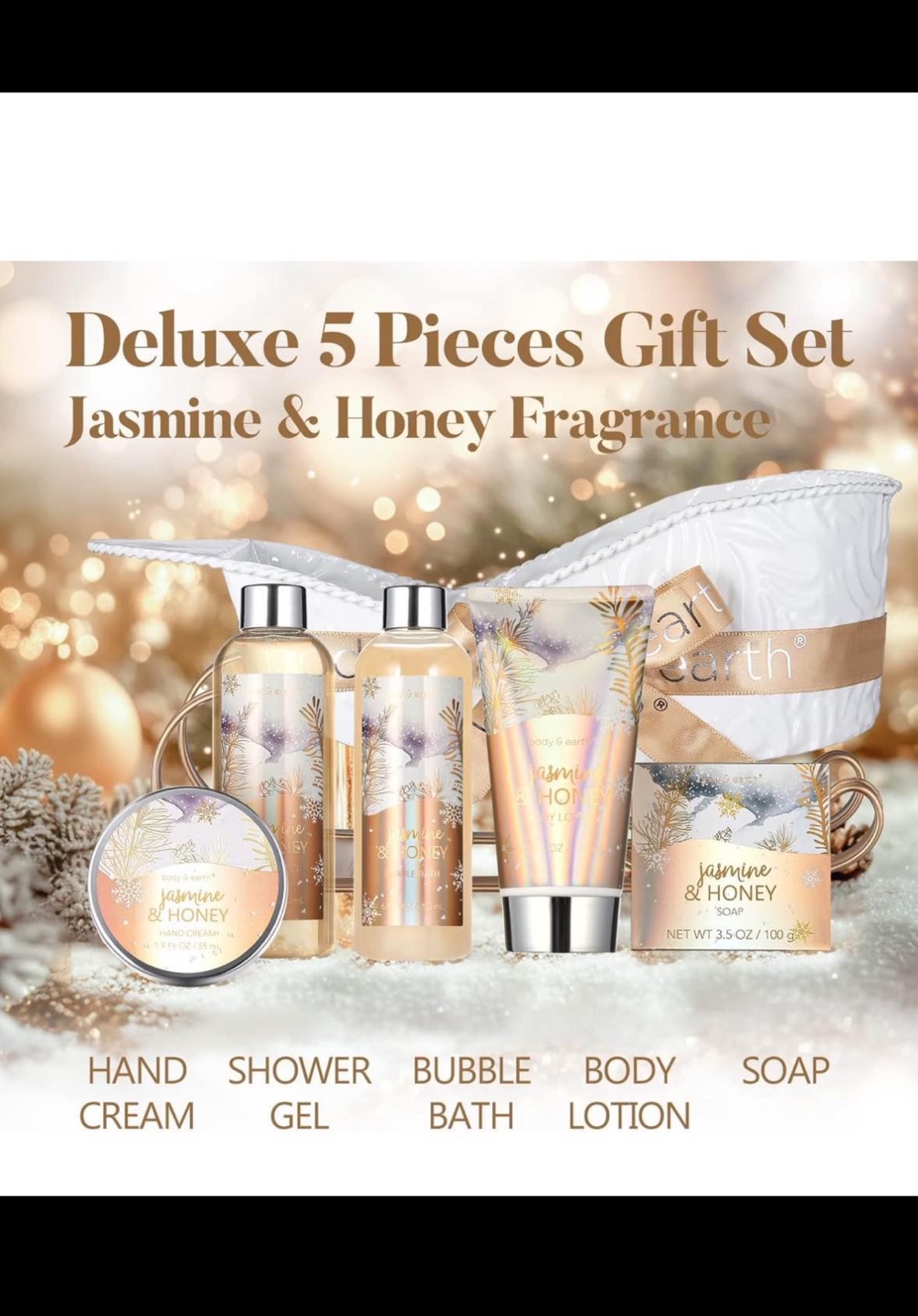 Heart & Earth Deluxe 5-Piece Jasmine & Honey Gift Set - photo 2