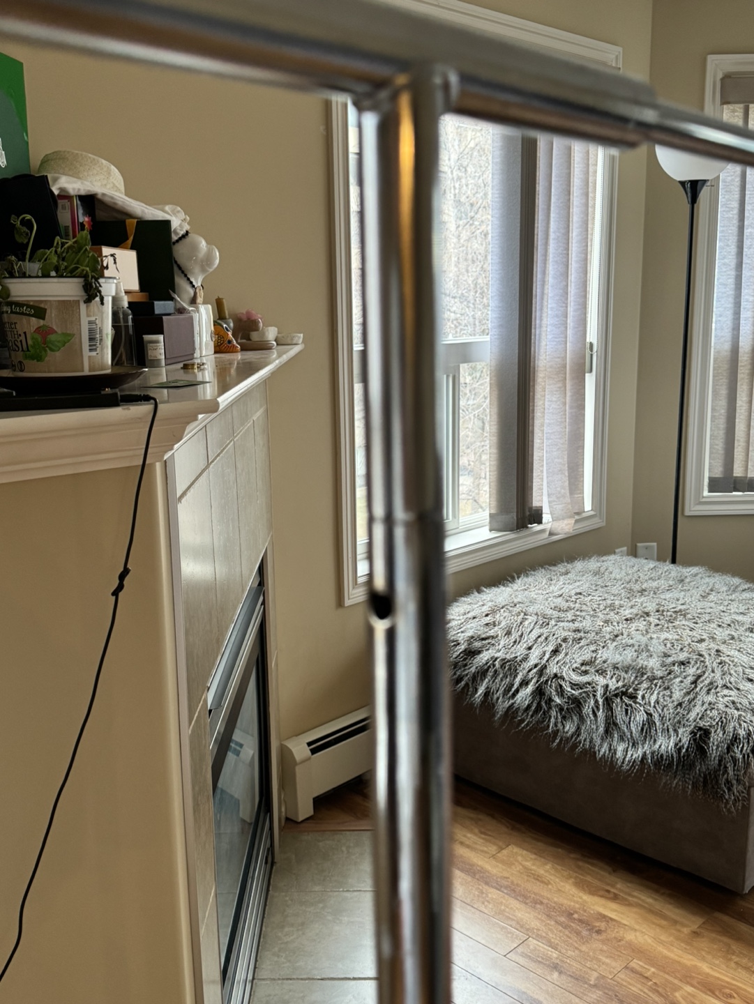 Chrome Rolling Clothing Rack - photo 4