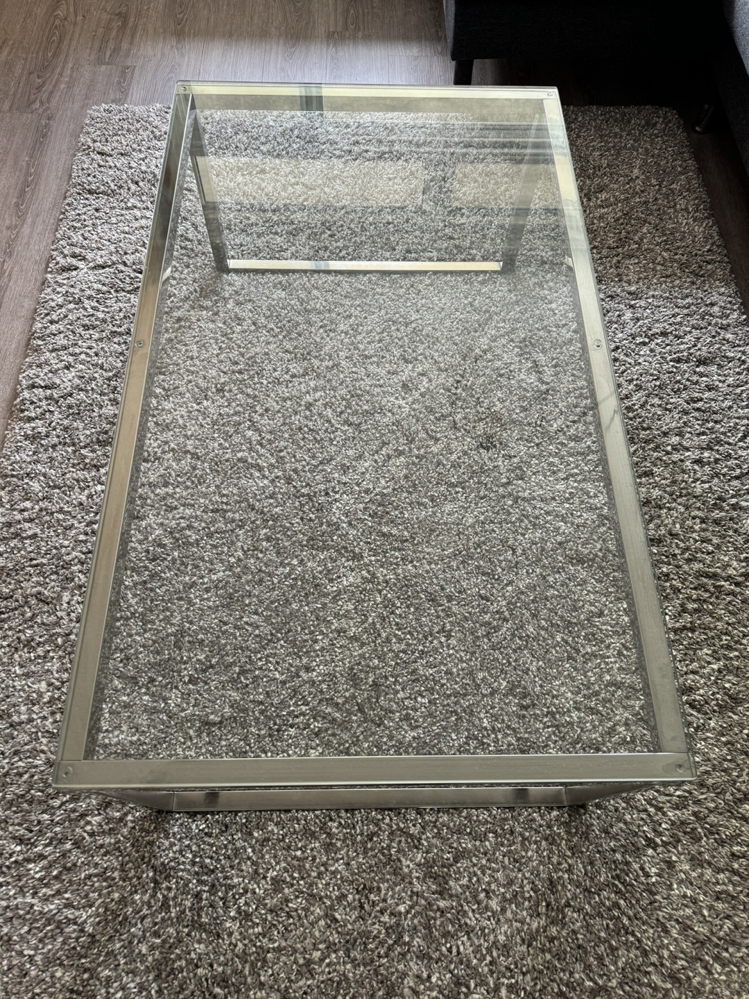 Glass and Metal Coffee Table - photo 4