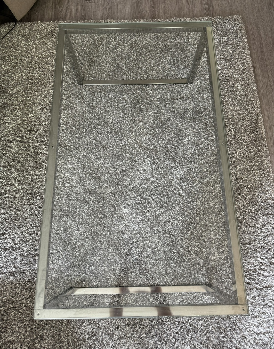 Glass and Metal Coffee Table - photo 2