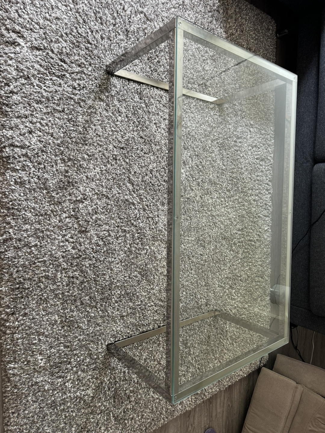 Glass and Metal Coffee Table - photo 3