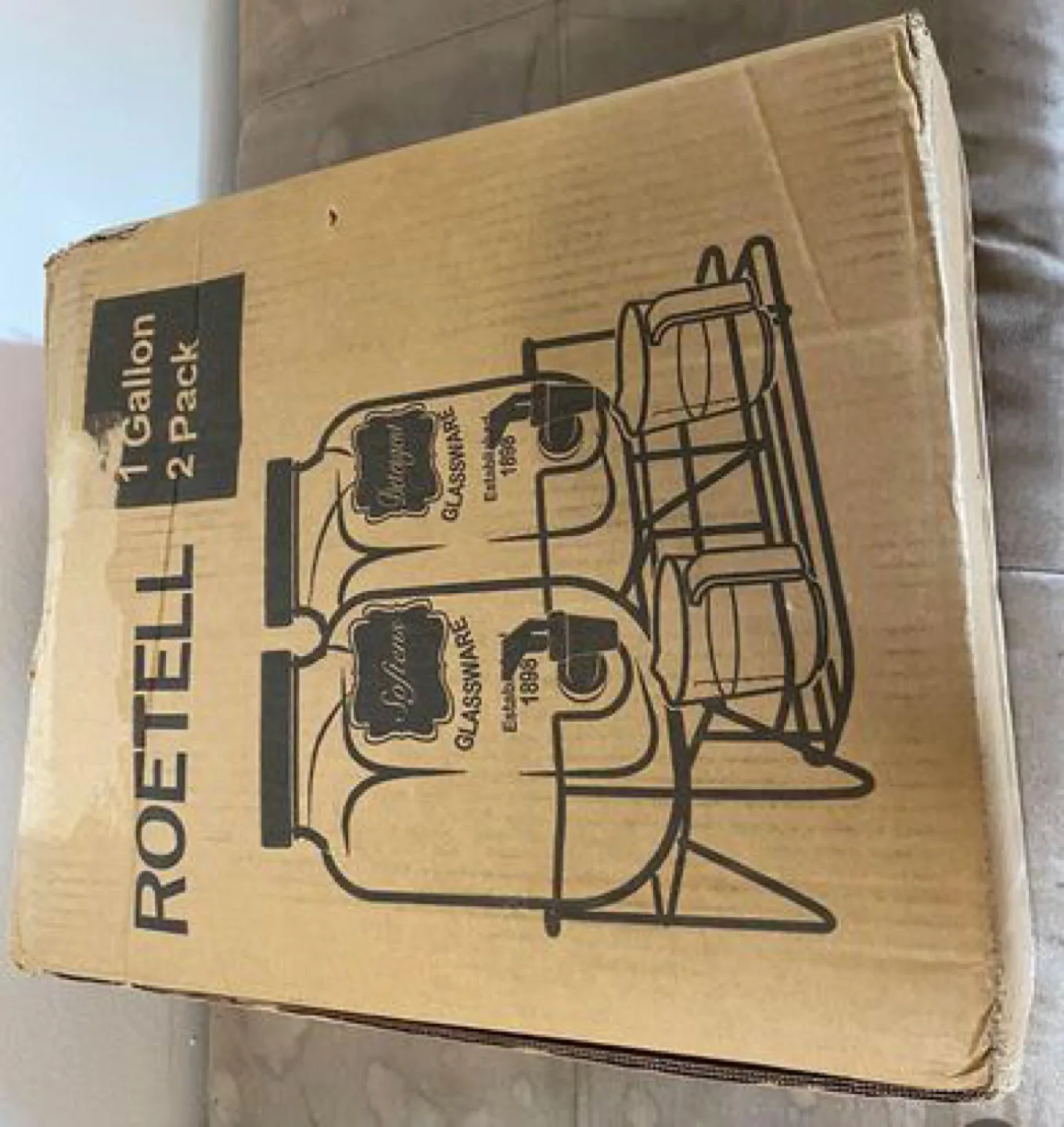 Roettel 2-Pack 1-Gallon Glass Beverage Dispensers with Stand image indicator(2)