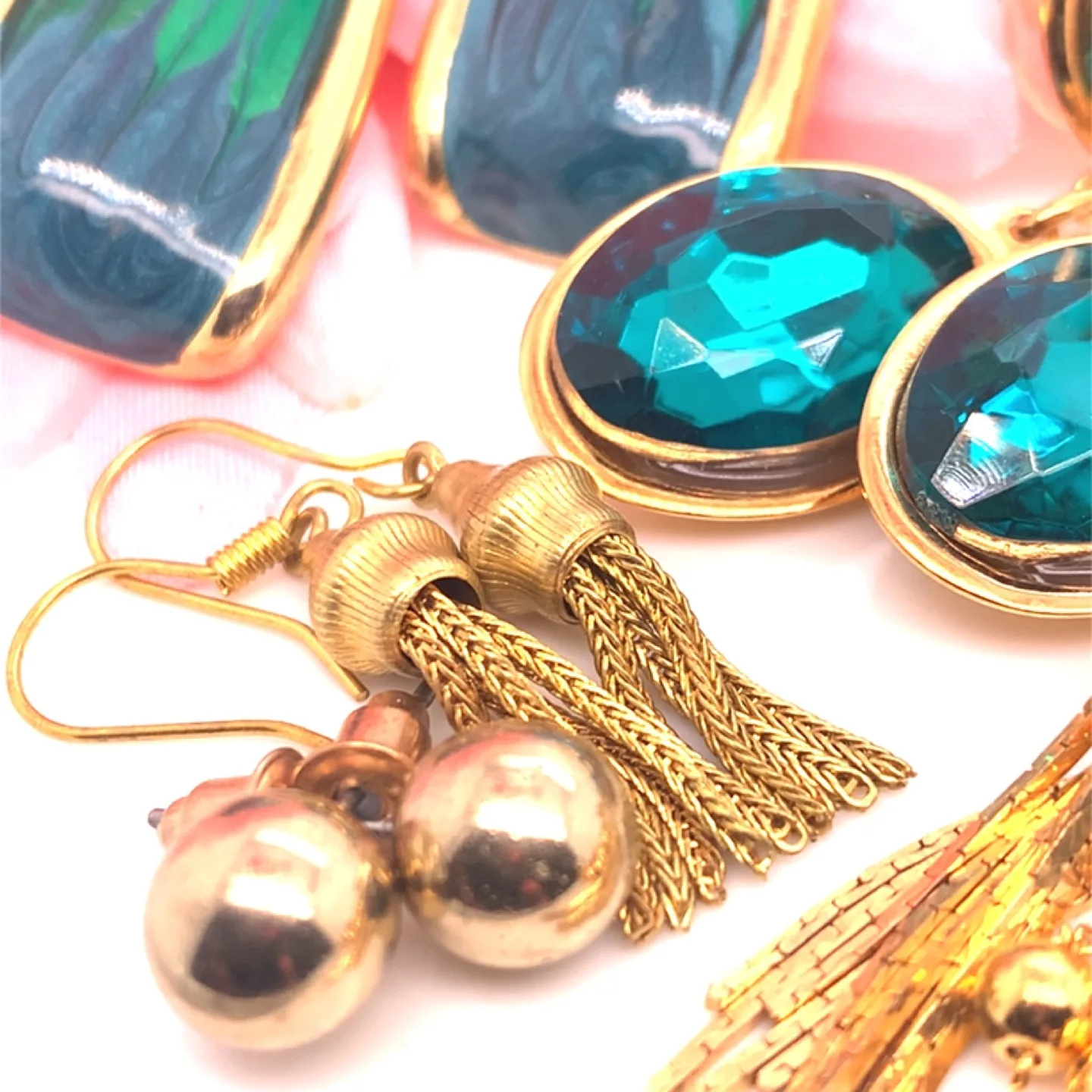 Gold Tone Earrings Lot - 13 pairs image indicator(2)