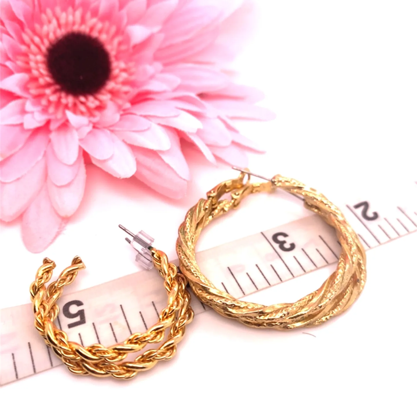 Gold Tone Earrings Lot - 13 pairs image indicator(4)