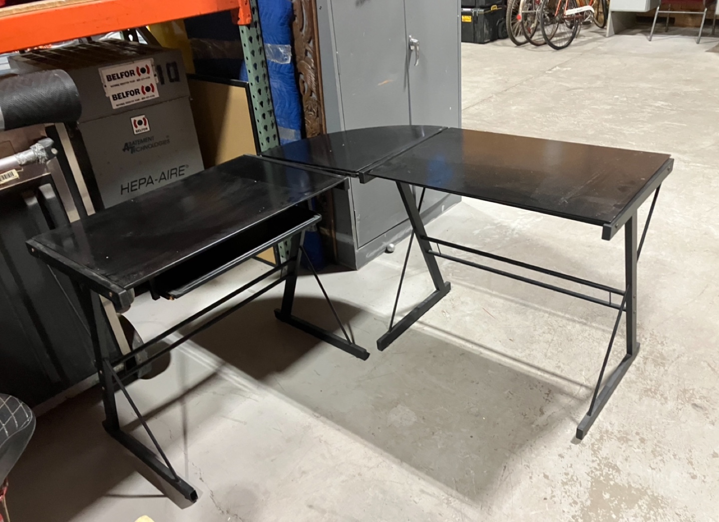 Black Corner Computer Desk Set