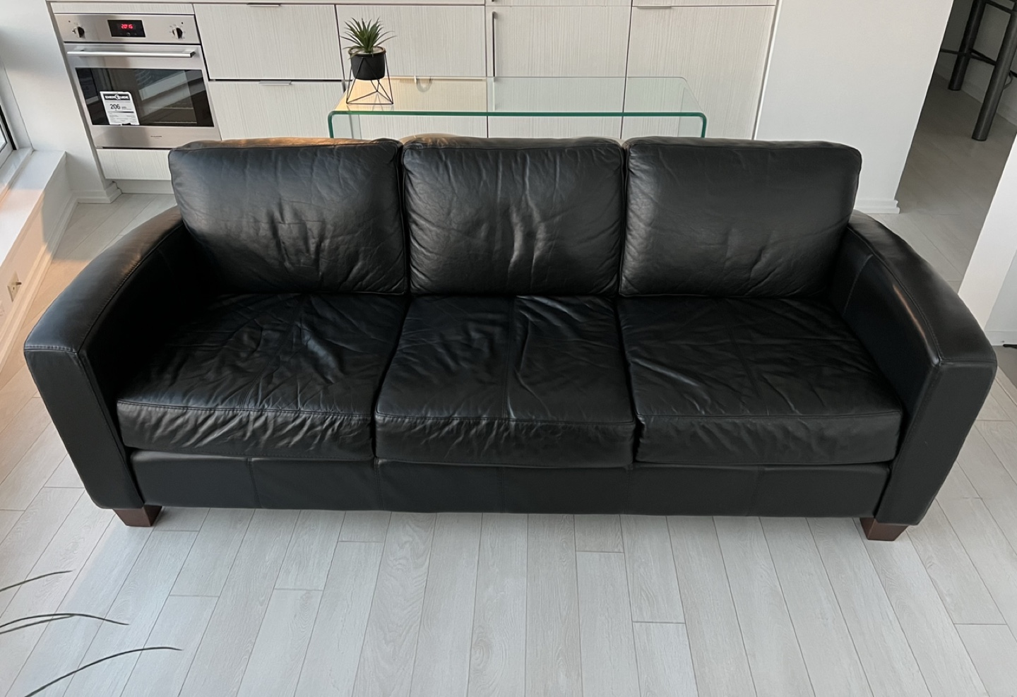 Black Leather Sofa