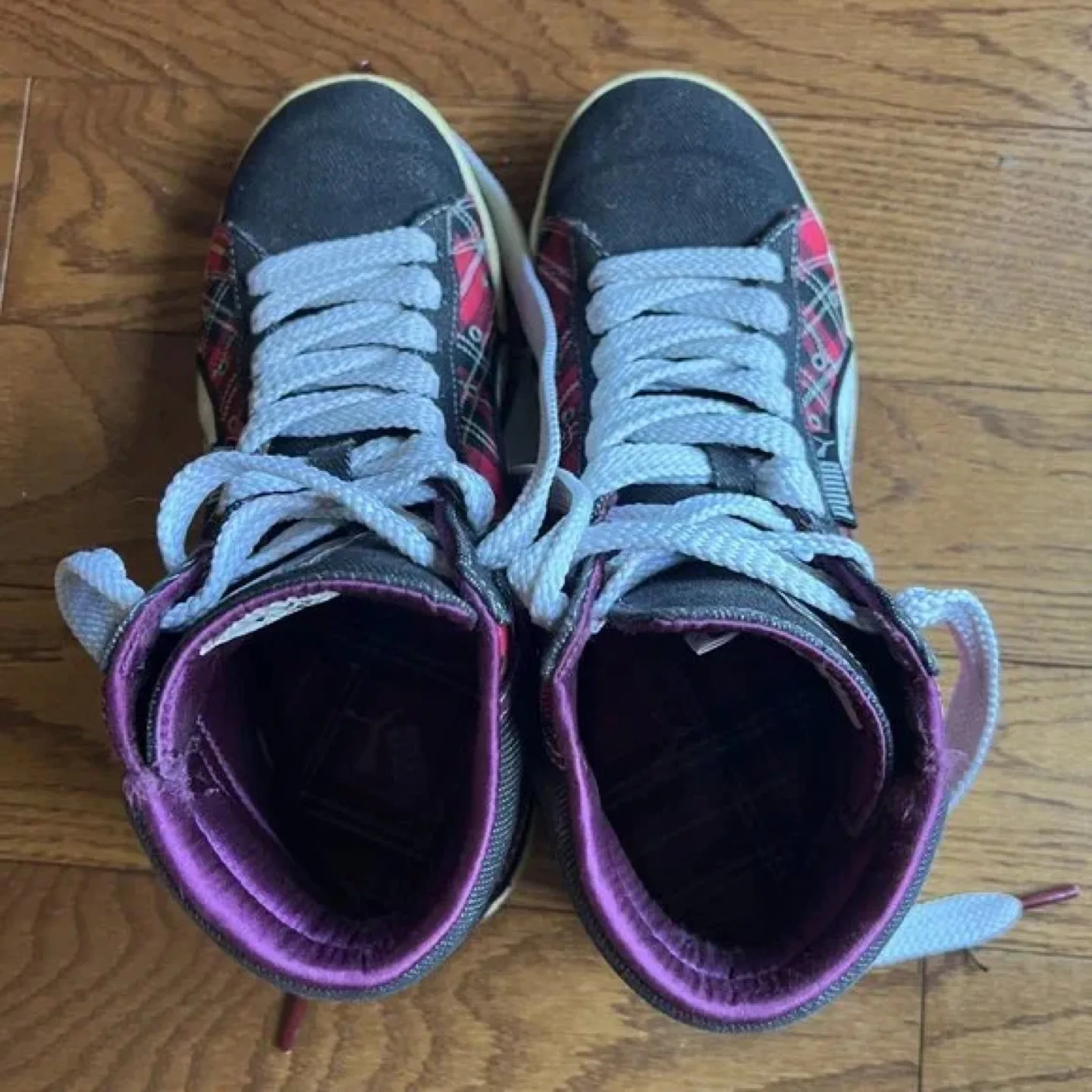 Puma Women's High Top Plaid Sneakers image indicator(3)