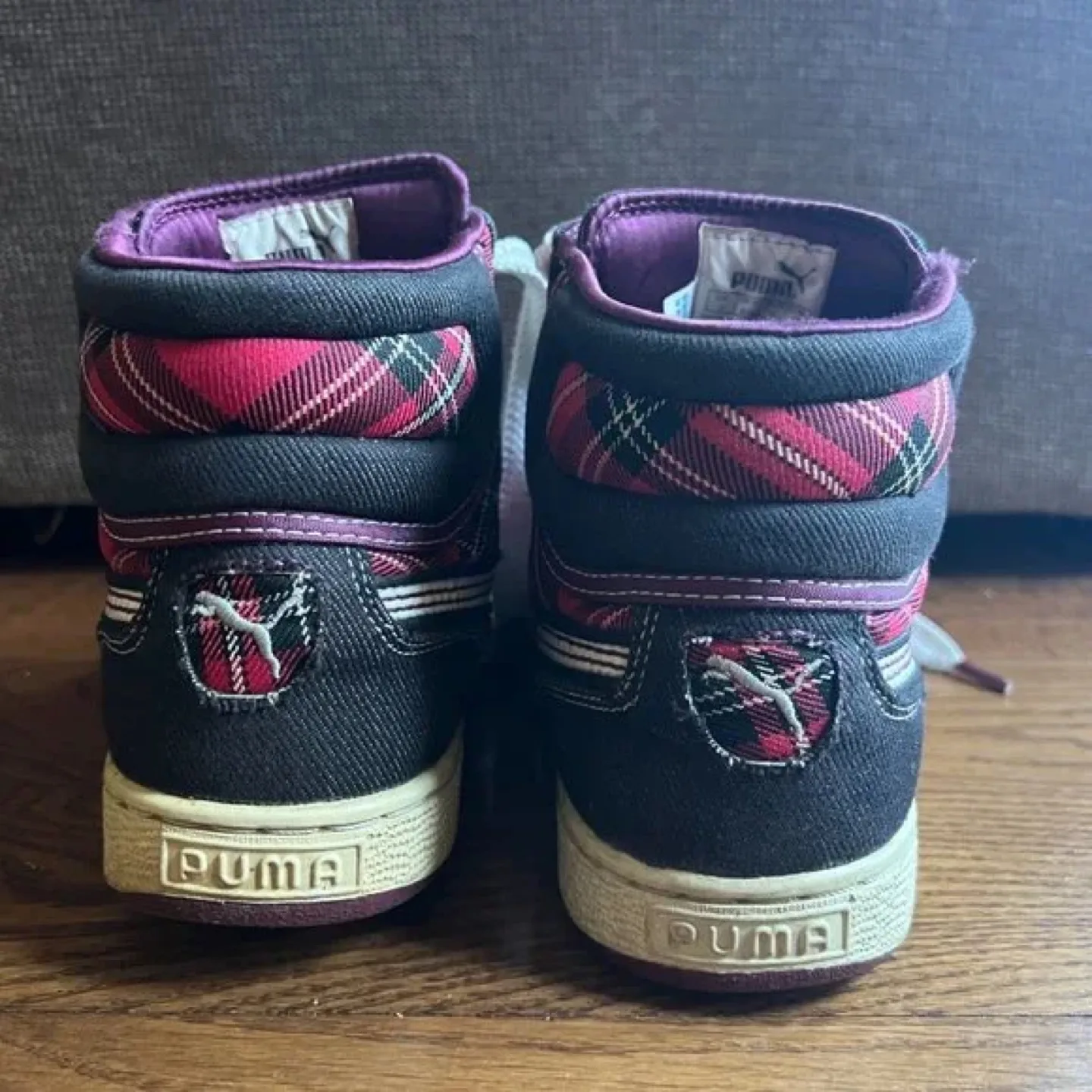 Puma Women's High Top Plaid Sneakers image indicator(2)