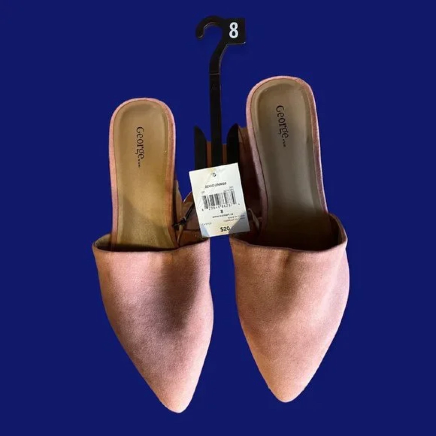 George Women's Pink Pointed Toe Flats - Size 8
