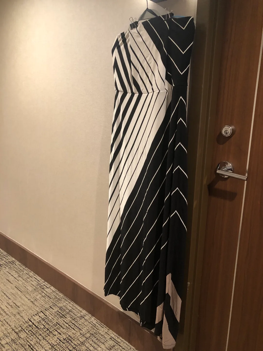 Black and White Striped Maxi Dress( free shipping conditionally) image indicator(2)